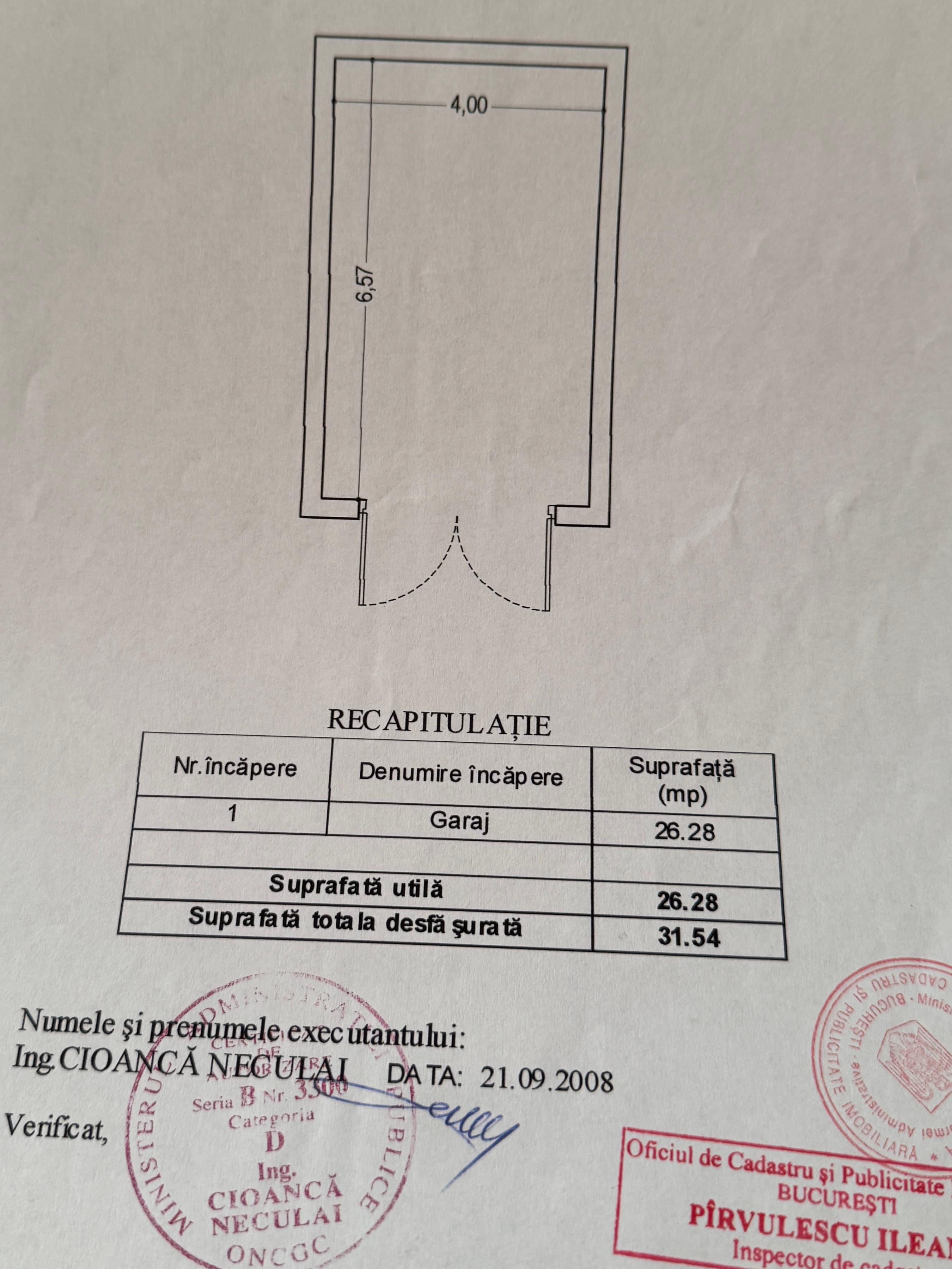 Loc de parcare de vanzare in Bucuresti, Str.Prisaca Dornei, Sector 3, 26MP, Titan