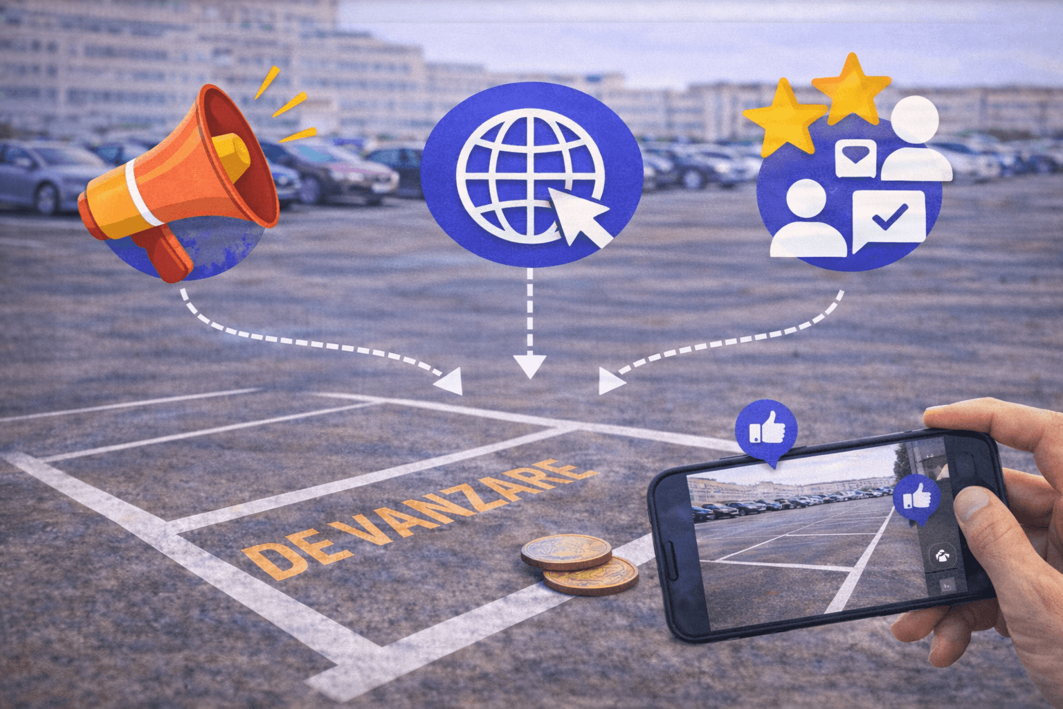 Marketing și promovare pentru vânzarea unui loc de parcare