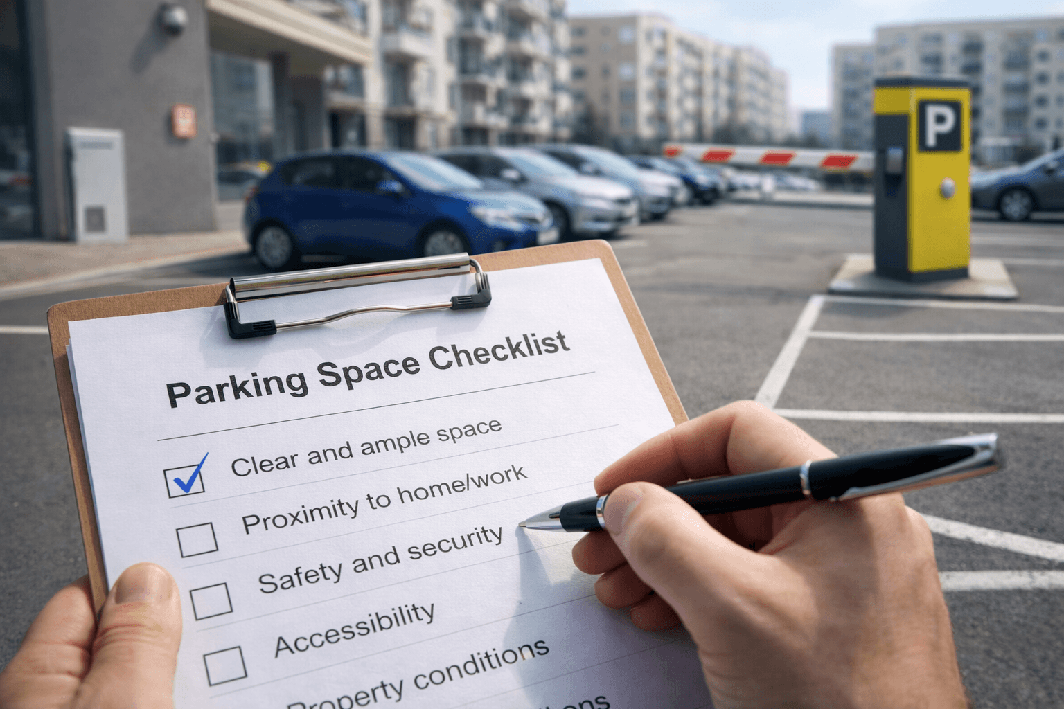 Checklist pentru vizionarea unui loc de parcare