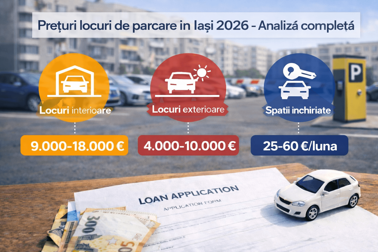 Prețuri locuri de parcare în Iași 2026 - Analiză completă