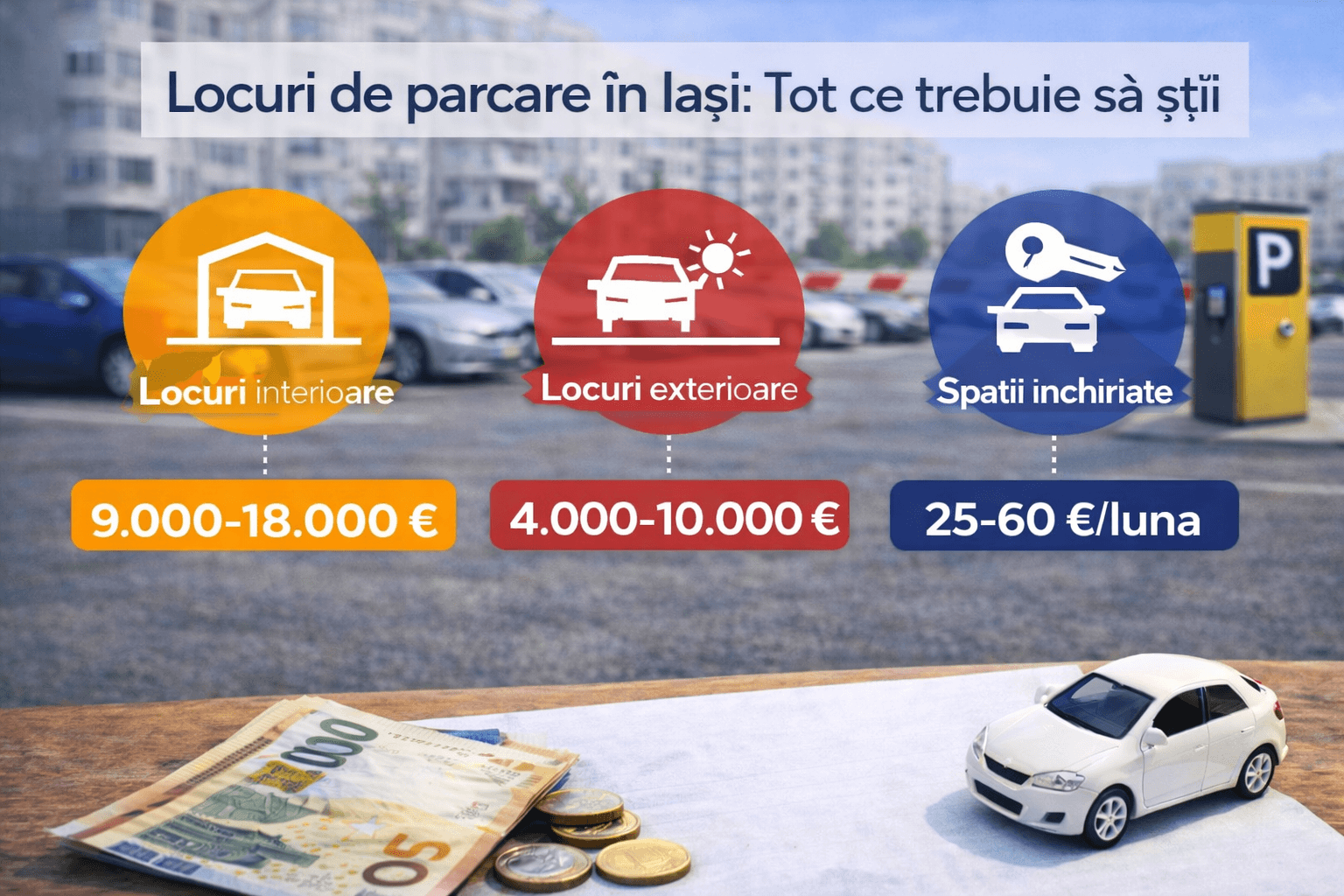 Locuri de parcare în Iași: Tot ce trebuie să știi