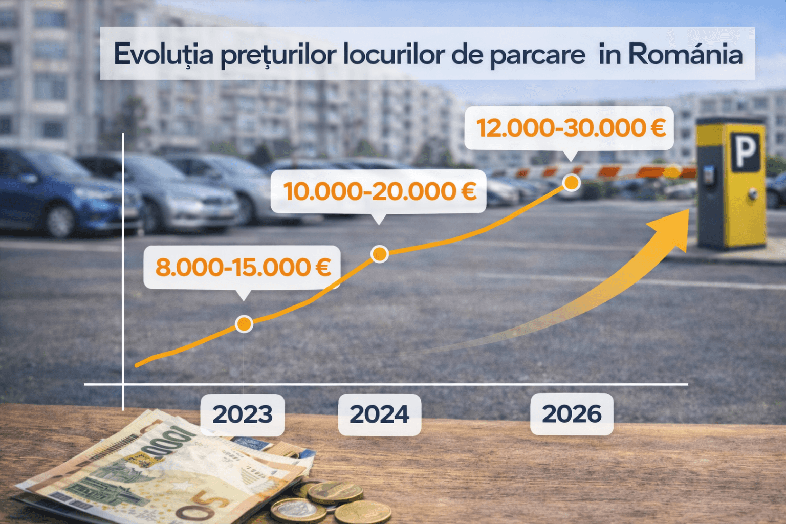 Evoluția prețurilor locurilor de parcare în România